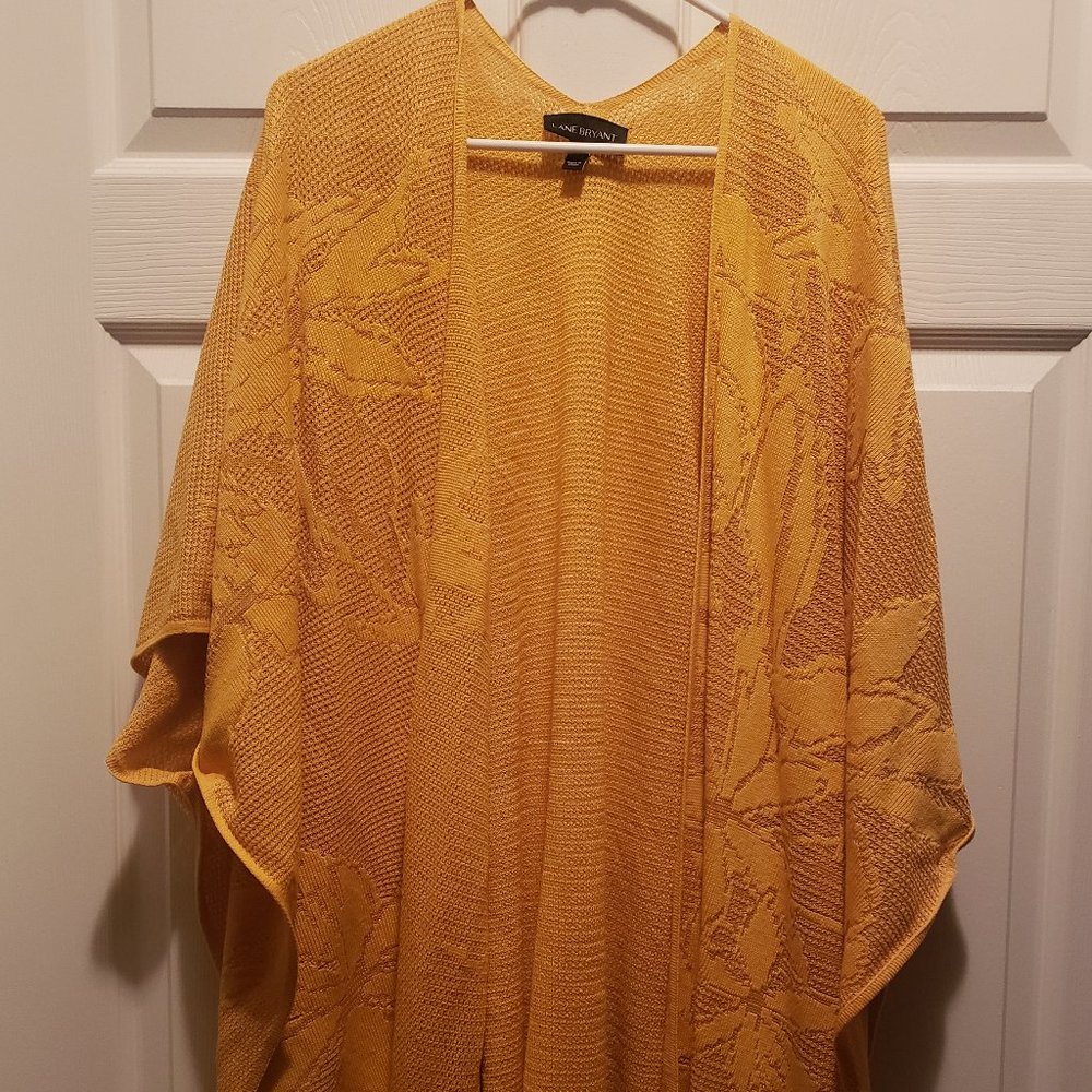 Lane Bryant kimono style sweater, 22/28, Mustard color